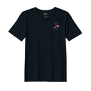 BYFT Threads Embroidered For You T-Shirt - Flamingo with Baby Flamingo Design