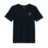 BYFT Threads Embroidered For You T-Shirt - Flamingo with Baby Flamingo Design