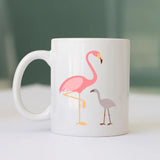 BYFT Printed Mug - Flamingo with Baby Flamingo Design