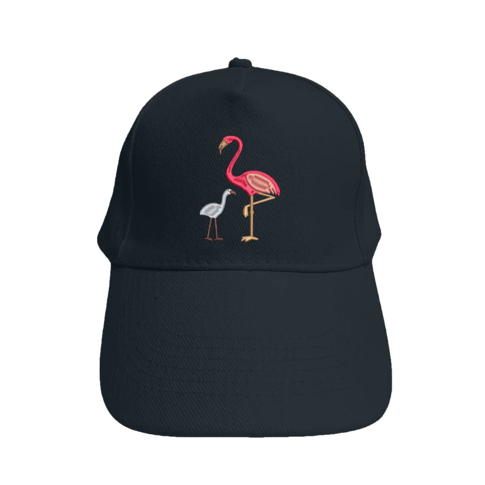 BYFT Flamingo with Baby Flamingo Embroidered Cap