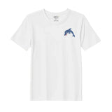 BYFT Threads Embroidered For You T-Shirt - Dolphin Design