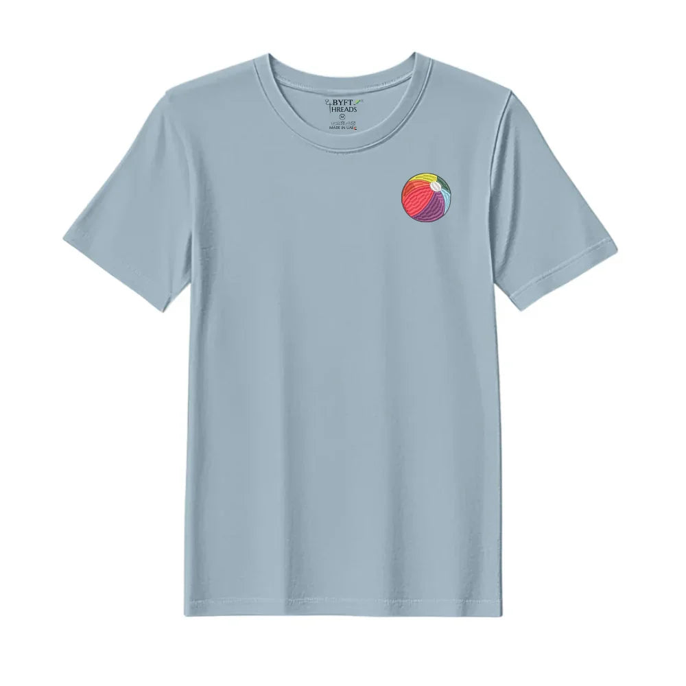 BYFT Threads Embroidered For You T-Shirt - Beach Ball Design