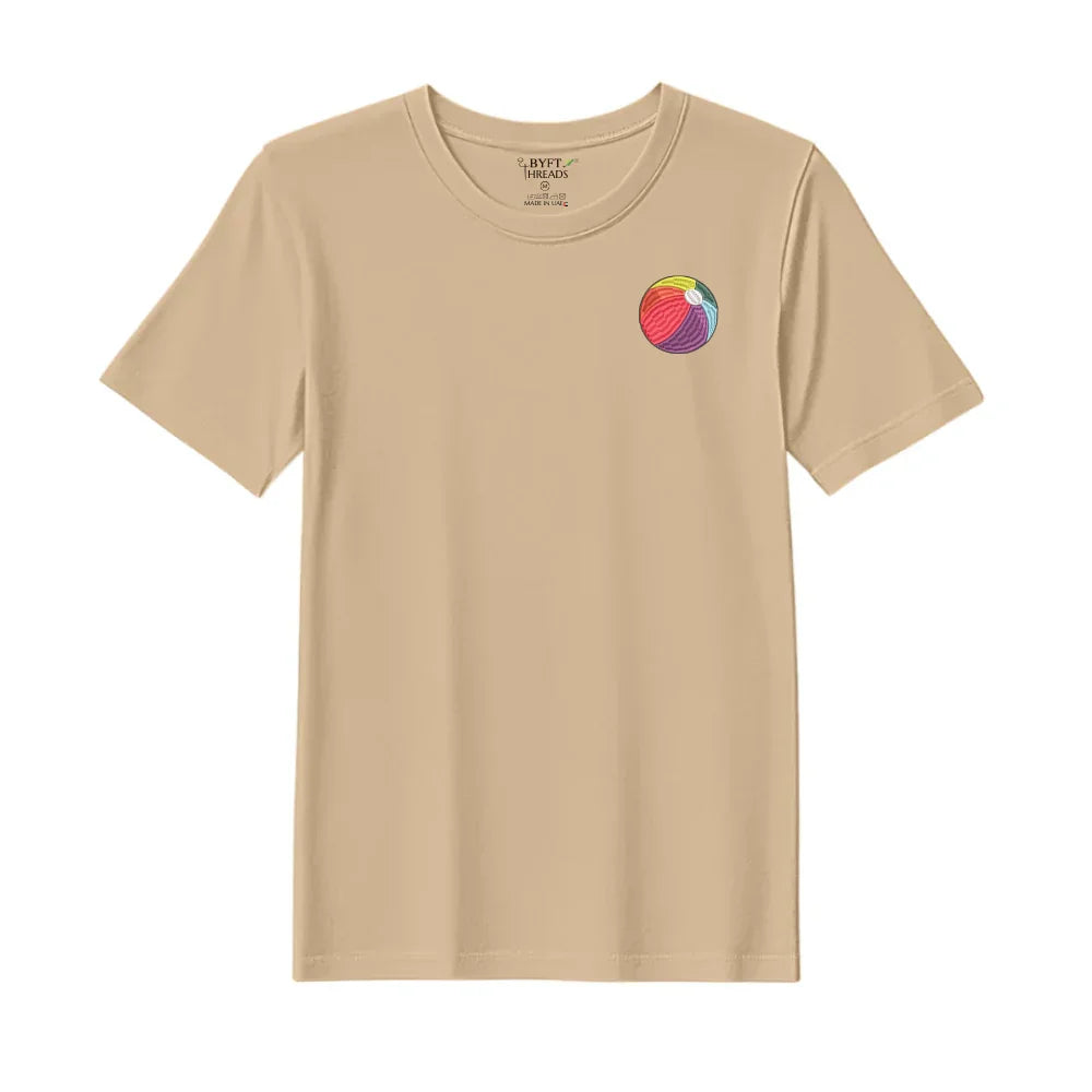 BYFT Threads Embroidered For You T-Shirt - Beach Ball Design