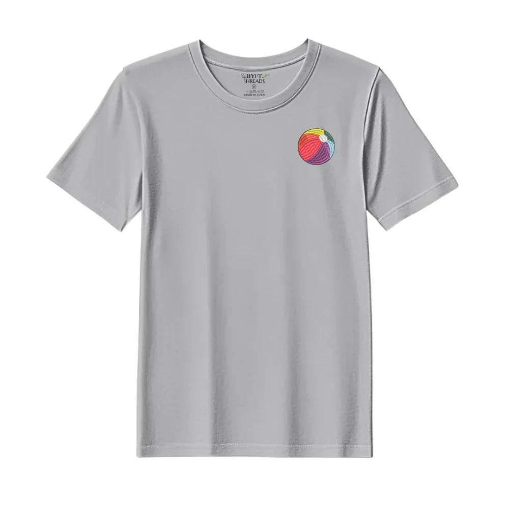 BYFT Threads Embroidered For You T-Shirt - Beach Ball Design