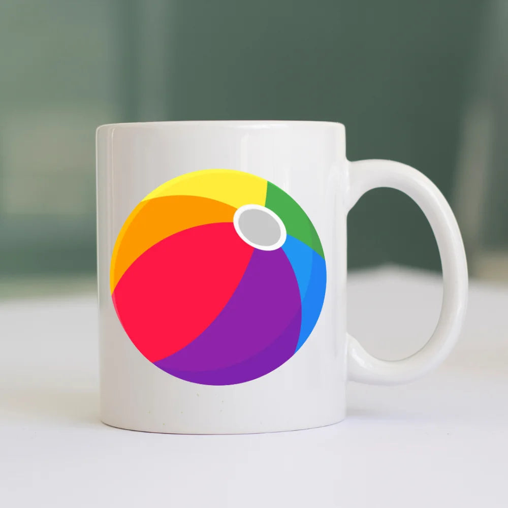 BYFT Printed Mug - Beach Ball Design