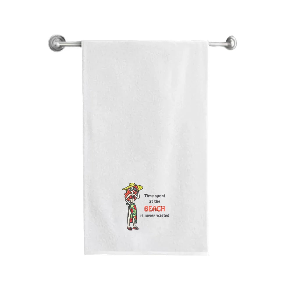 BYFT Iris Embroidered For You - Time Spent at the Beach Designed Towel
