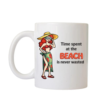 BYFT Printed Mug - Time Spent at the Beach Design