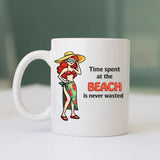 BYFT Printed Mug - Time Spent at the Beach Design