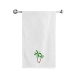 BYFT Iris Embroidered For You - Coconut Tree Designed Towel