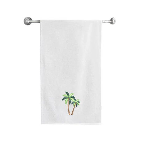 BYFT Iris Embroidered For You - Coconut Tree Designed Towel