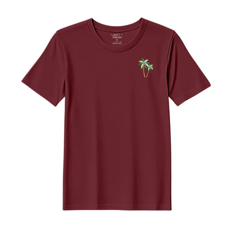 BYFT Threads Embroidered For You T-Shirt - Coconut Tree Design