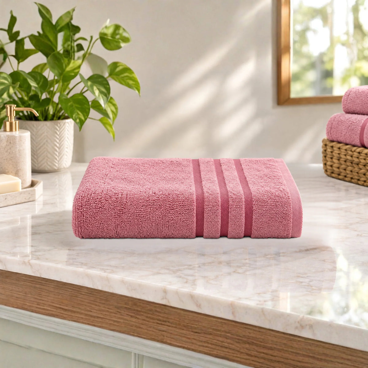 BYFT Home Serene Hand Towel 50 x 90 Cm | Premium Cotton Towel with Dobby