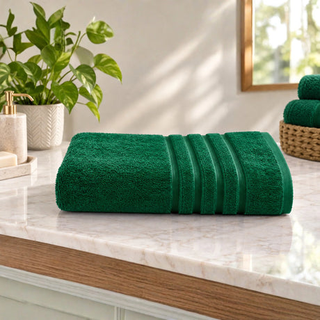 BYFT Home Serene Bath Towel 70 x 140 Cm | Premium Cotton Towel with Dobby