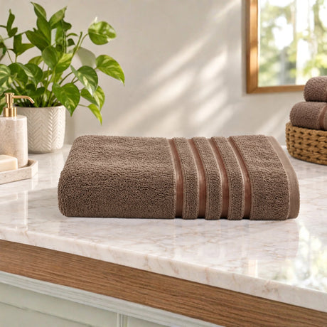 BYFT Home Serene Bath Towel 70 x 140 Cm | Premium Cotton Towel with Dobby