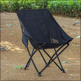 BYFT Comfortable Moon Black Chair with Cup Holder for Camping