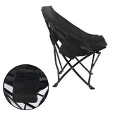 BYFT Comfortable Moon Black Chair with Cup Holder for Camping