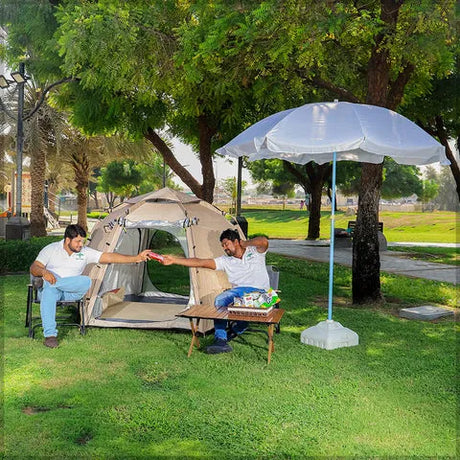 BYFT Cream Pop up Camping Tent with Carry Bag