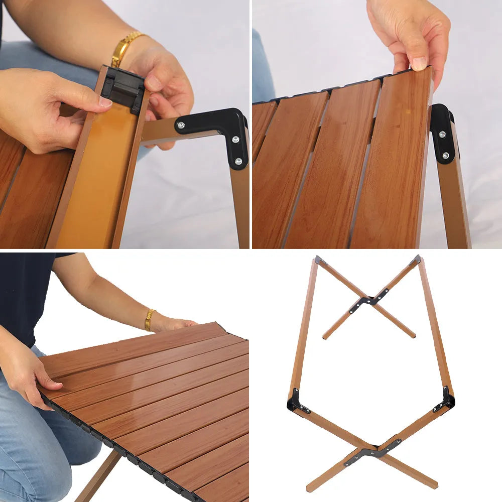 BYFT Folding Lightweight Aluminum Camping Table