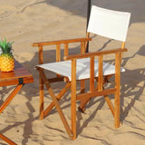 BYFT Outdoor Wood Fabric Folding Chair