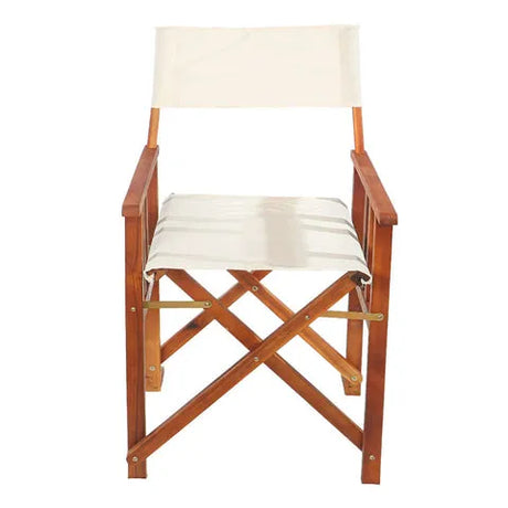 BYFT Outdoor Wood Fabric Folding Chair