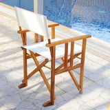 BYFT Outdoor Wood Fabric Folding Chair
