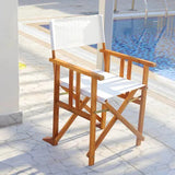 BYFT Outdoor Wood Fabric Folding Chair