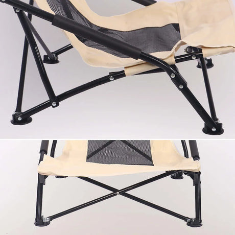 BYFT Patio Lounge Low Height Chair with Arm Rest for Reading Garden Chair