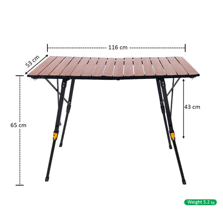 BYFT Portable Folding Camping Table with Bag