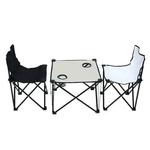 BYFT Set of 2 Folding Chairs With Folding Table