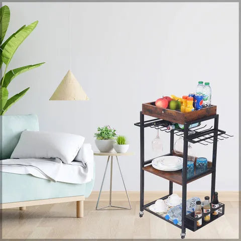 BYFT Wooden Storage Cart