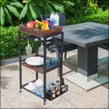 BYFT Wooden Storage Cart