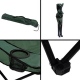 BYFT Camping Chair, Foldable Chair with Armrests and Cup Holder (Chair Only)