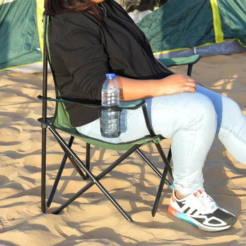 BYFT Camping Chair, Foldable Chair with Armrests and Cup Holder (Chair Only)