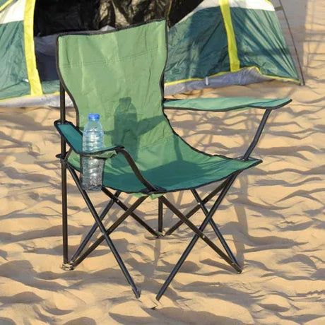 BYFT Camping Chair, Foldable Chair with Armrests and Cup Holder (Chair Only)