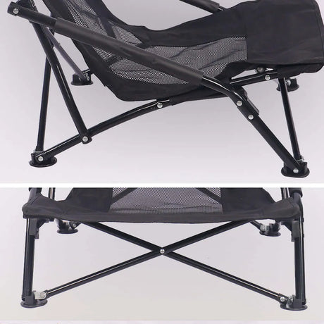 BYFT Patio Lounge Low Height Chair with Arm Rest for Reading Garden Chair