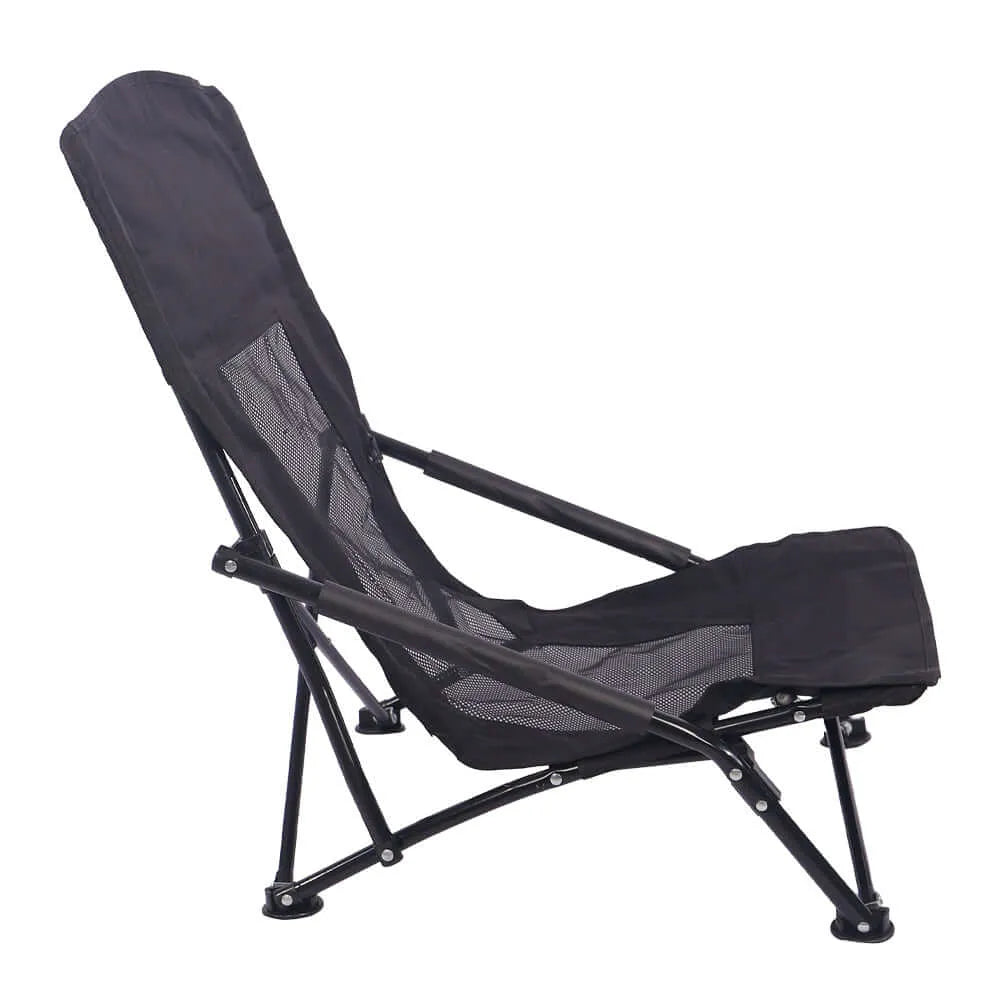 BYFT Patio Lounge Low Height Chair with Arm Rest for Reading Garden Chair