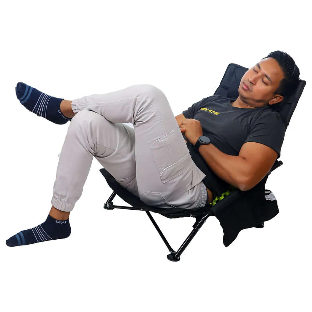 BYFT Patio Lounge Low Height Chair with Arm Rest for Reading Garden Chair