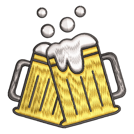 BYFT Embroidered For You Beer Glass Valentine Designed Male T-Shirt