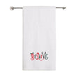 BYFT Embroidered For You Personalised Cotton Towel - Christmas - Believe Christmas Ornaments Design High Quality Embroidery Perfect For Gifting