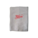 BYFT Embroidered For You Personalised Cotton Towel - Christmas - Believe Design, High-Quality Embroidery, Perfect for Gifting