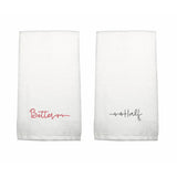 BYFT Embroidered For You Personalised Couple Towel - Better Half Design High Quality Embroidery Perfect For Gifting