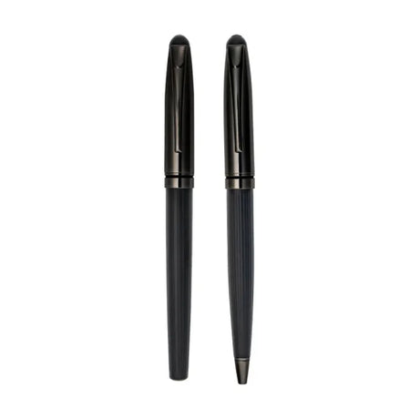 BYFT Black Metal Pen Set with Matte & Glossy Finish in PU Leather Box Set of 01