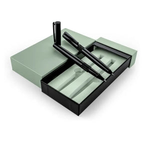 BYFT Black Metal Pen Set with Matte Finish in Hardboard Slide to Open Box Set of 01