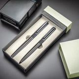 BYFT Black Metal Pen Set with Matte Finish in Hardboard Slide to Open Box Set of 01