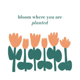 BYFT Inspirational Floral Tote Bag – “Bloom Where You Are Planted” Motivational Printed Tote | Reusable Everyday Carry (Set of 1)