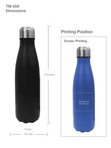 BYFT Travel Bottle Stainless Steel 500ML - Leakproof, Reusable & Durable