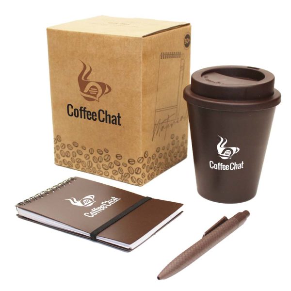 BYFT Coffee Gift Sets with Cup, Notepad, and Pen Set of 01