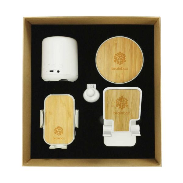 BYFT Promotional Tech Gift Sets with Brown Cardboard Gift Box Set of 01