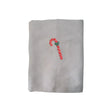 BYFT Embroidered For You Personalised Cotton Towel - Christmas - Candy Cane with Bow Design High Quality Embroidery Perfect For Gifting