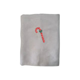 BYFT Embroidered For You Personalised Cotton Towel - Christmas - Candy Cane with Bow Design High Quality Embroidery Perfect For Gifting